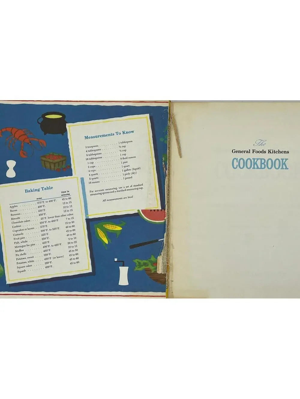 Vintage 1959 General Foods Kitchens Cookbook, First Printing